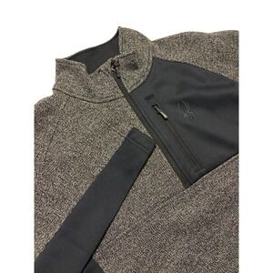 Spyder Mens Gray Marled 1/4 Zip Pullover Sweater Jacket 229518 XL